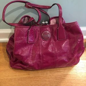 Hot pink coach purse